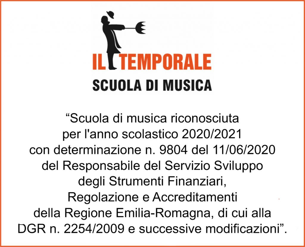 il temporale scuola di musica riconosciuta dalla regione emilia romagna