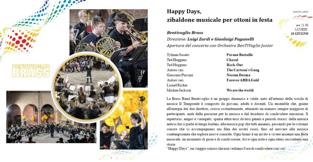 Evento Happy Days brass band bentivoglio
